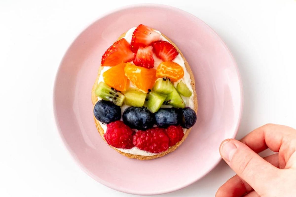 Mini Easter Egg Fruit Pizza Cookies Healthy