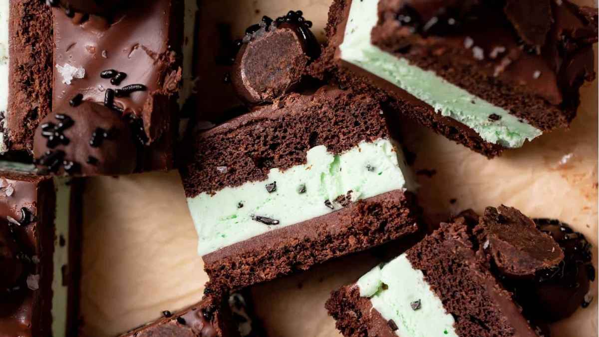 Mint Chocolate Chip Ice Cream Cake.