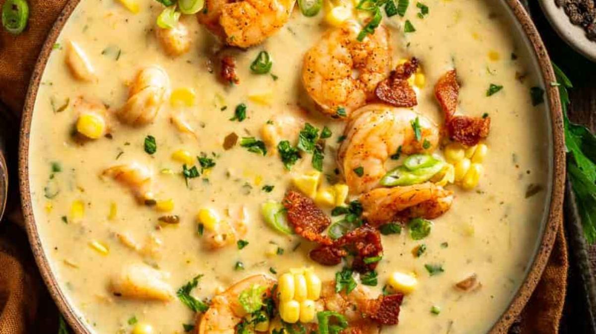 New Orleans Shrimp and Corn Bisque. 