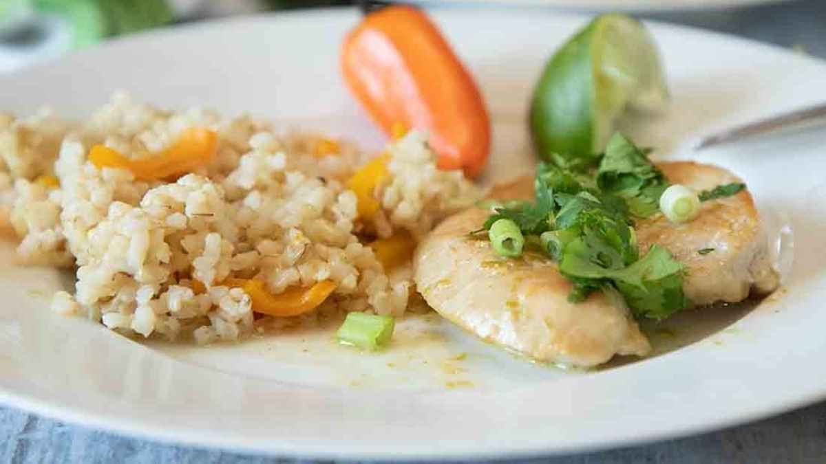 One Pan Thai Coconut Lime Chicken.