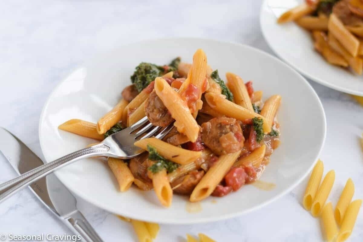 One Pot Sausage And Kale. 