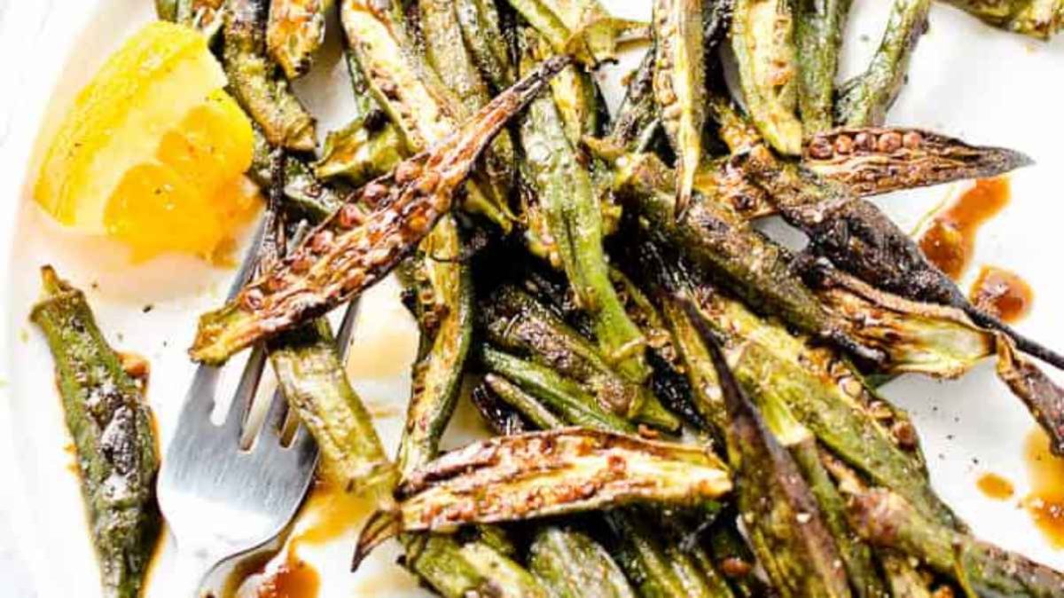 Orange Balsamic Roasted Okra. 