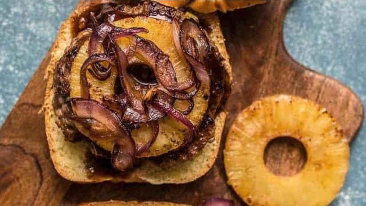 Pineapple Pork Hawaiian Burgers.