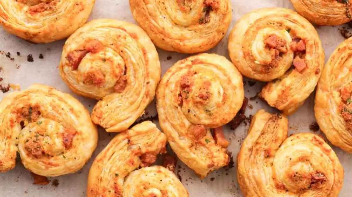 Parmesan Puff Pastry Pinwheels. 