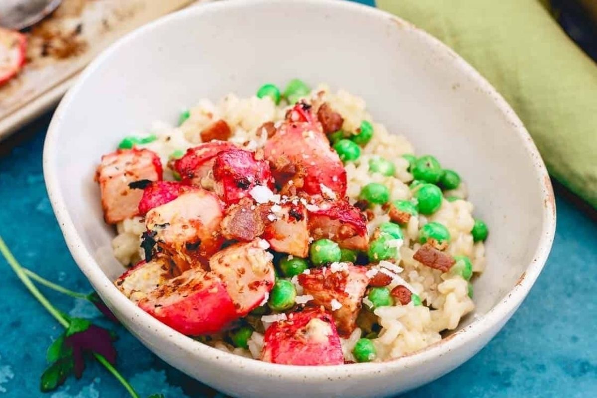 Pea And Radish Risotto