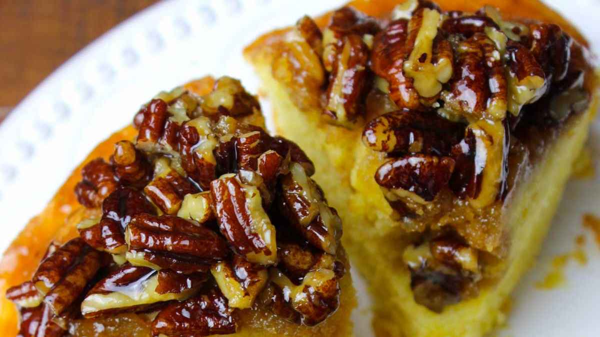 Pecan Pie Cake Recipe. 