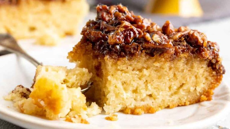 Pecan Upside Down Cake.