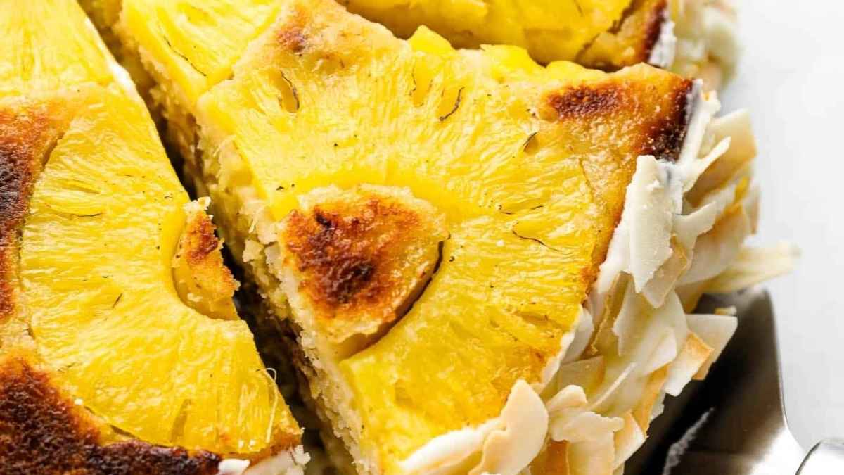 Pineapple Coconut Upside Down Cake.