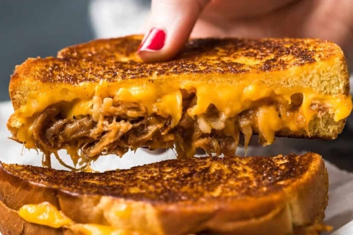 Pulled Pork Grilled Cheese Sandwich