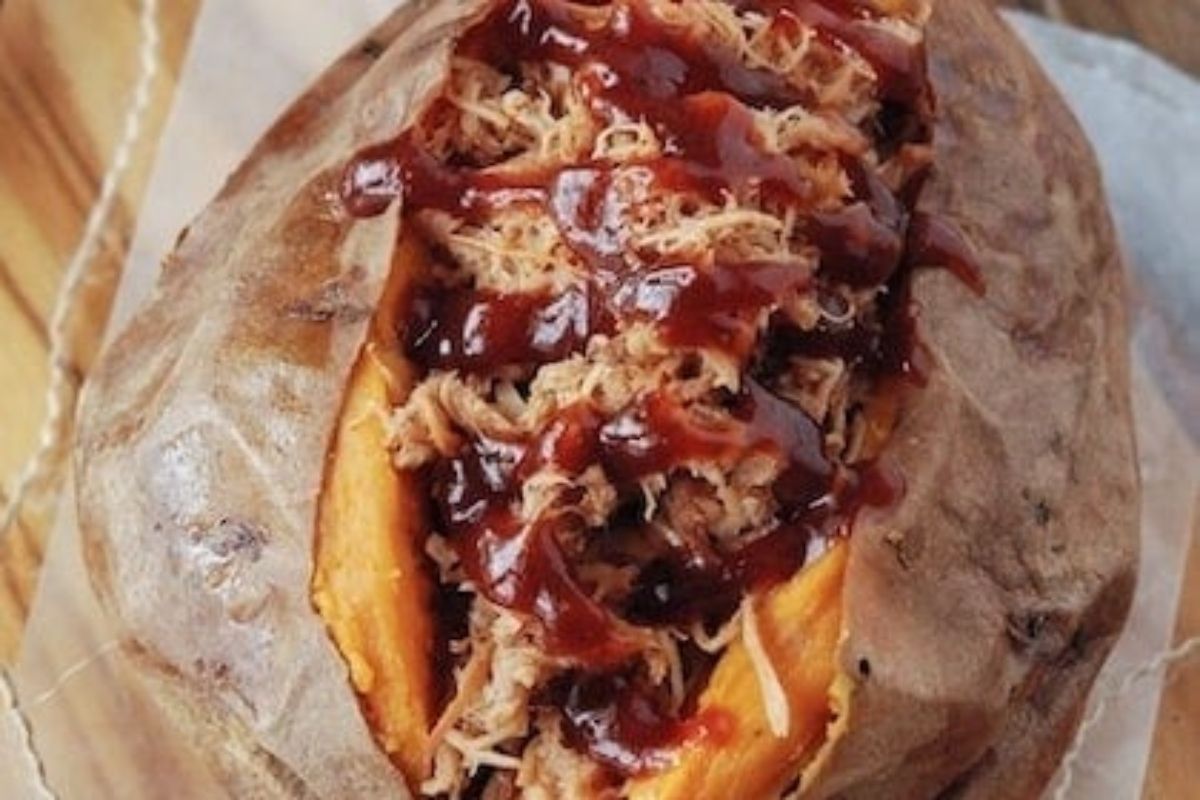 Pulled Pork Stuffed Sweet Potato