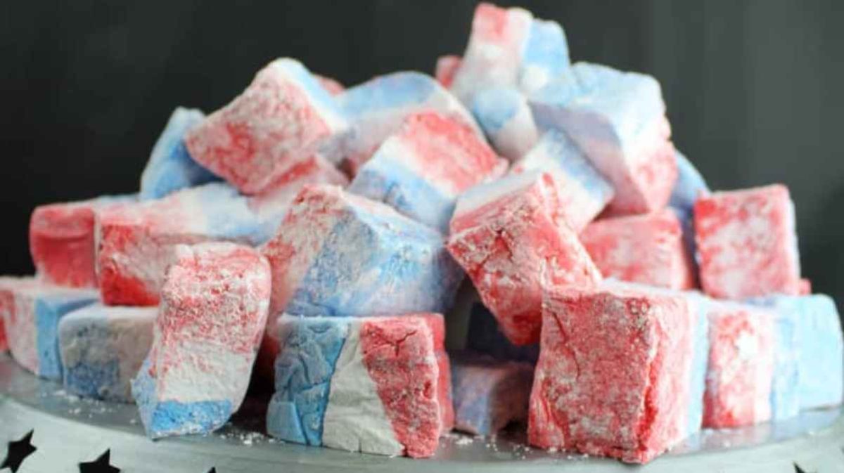 Red White And Blue Marshmallows. 