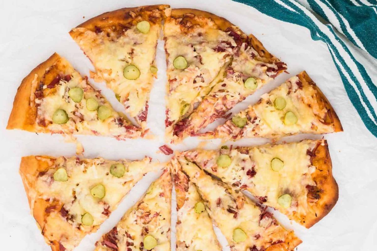 Reuben Pizza Perfect For St PatrickS Day Leftovers