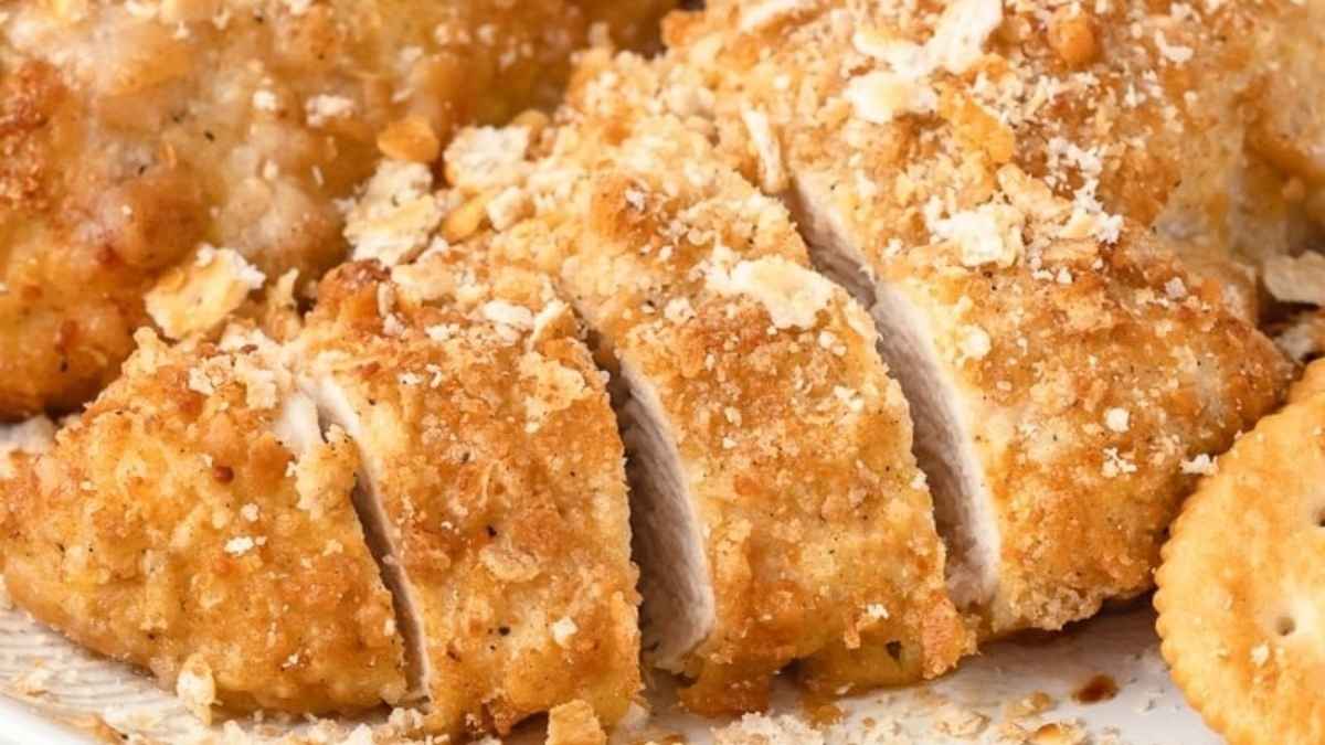 Ritz Cracker Chicken. 