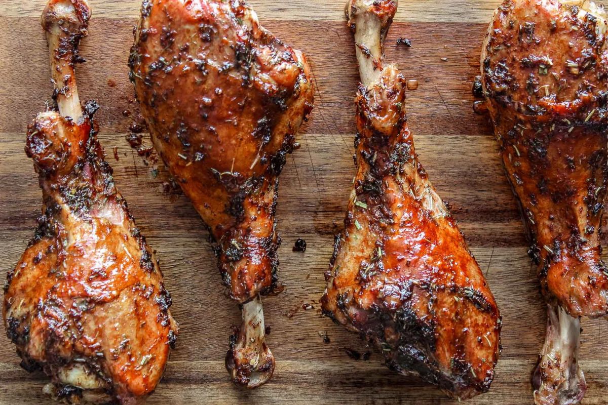 Roasted Turkey Legs With Herb Glaze