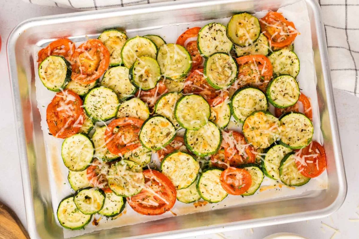 Roasted Zucchini And Tomatoes