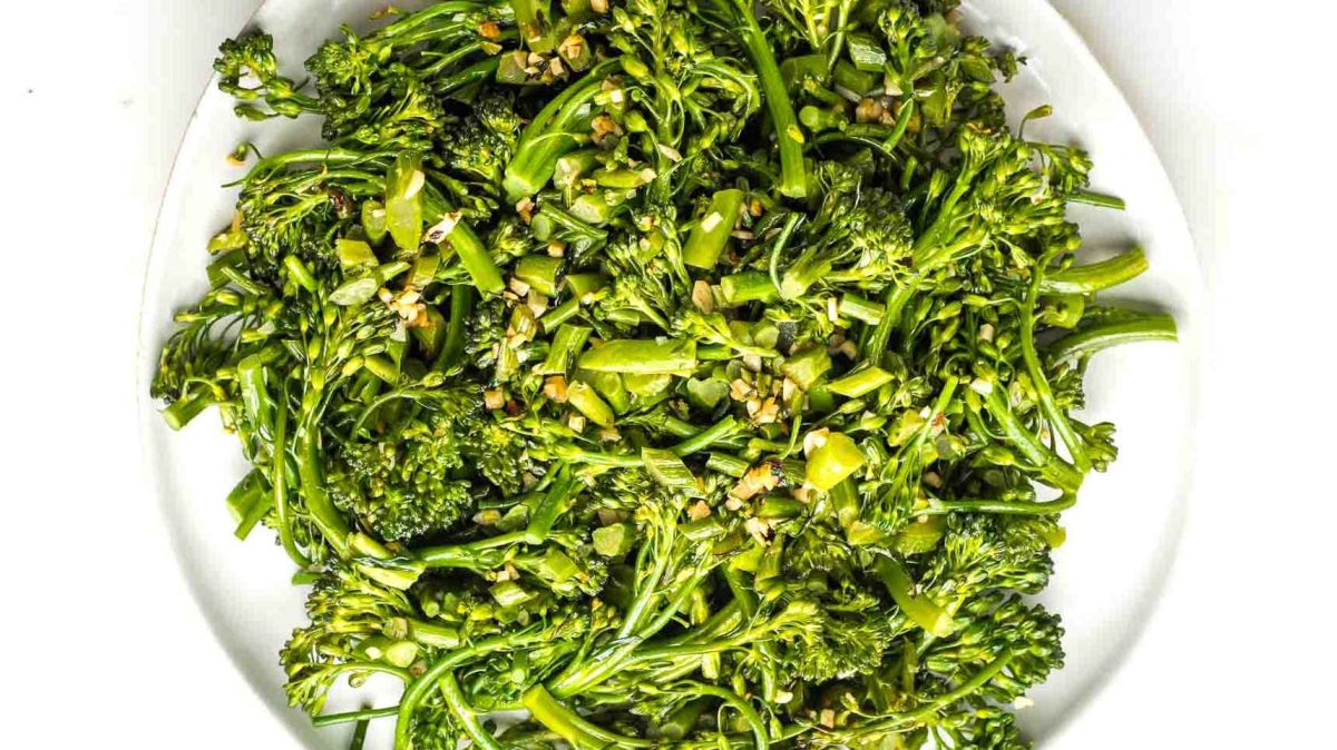 Sauteed Broccolini And Garlic.