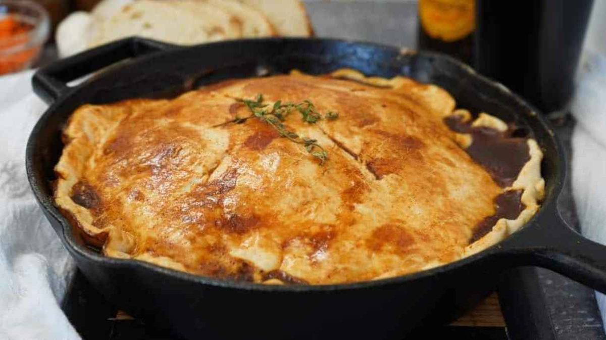 Savory Beef & Stout Irish Pot Pie.