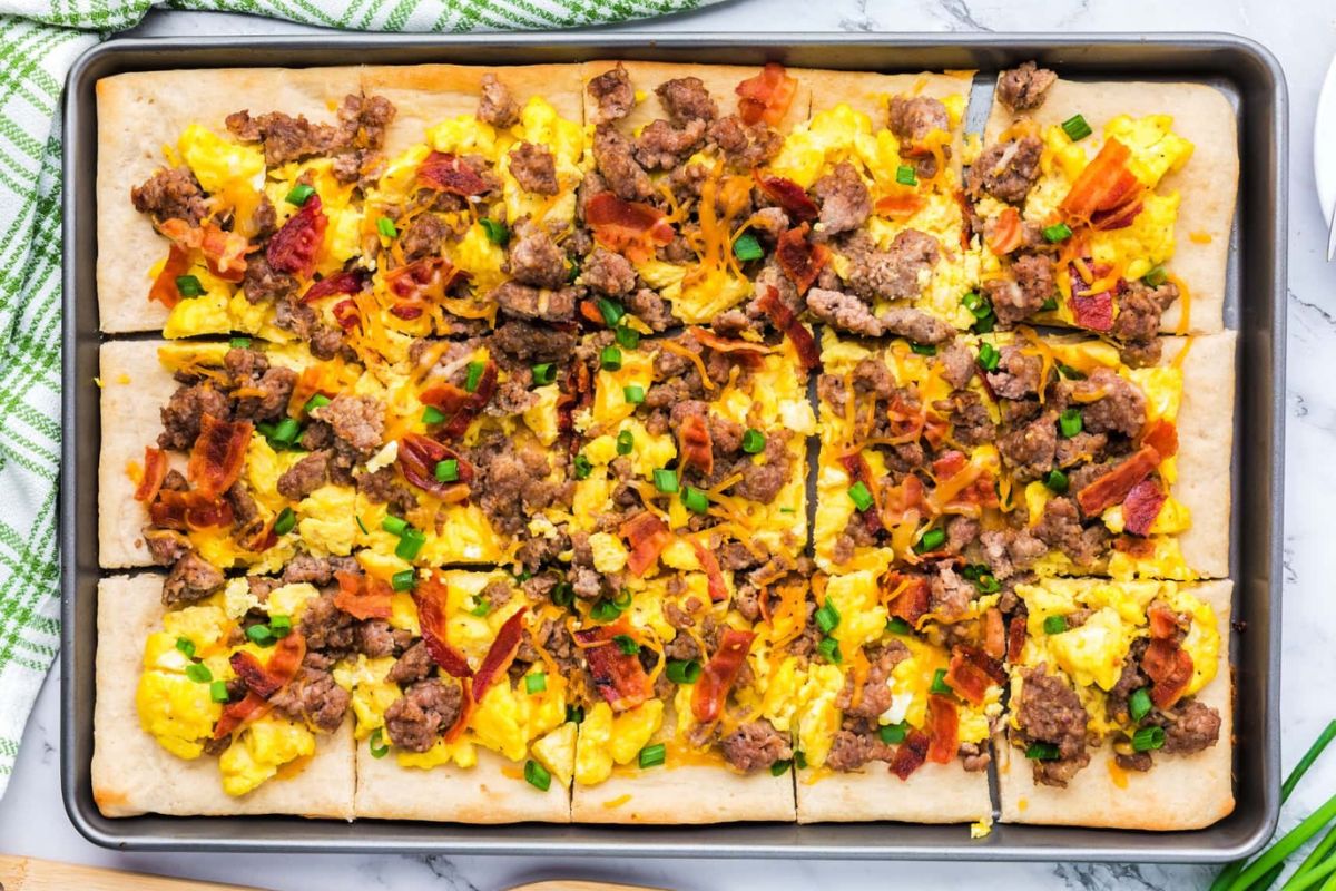 School Breakfast Pizza Eggs