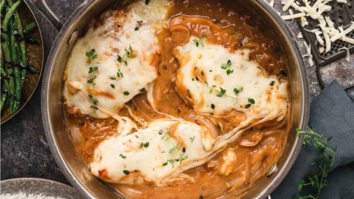 Skillet French Onion Chicken Recipe.