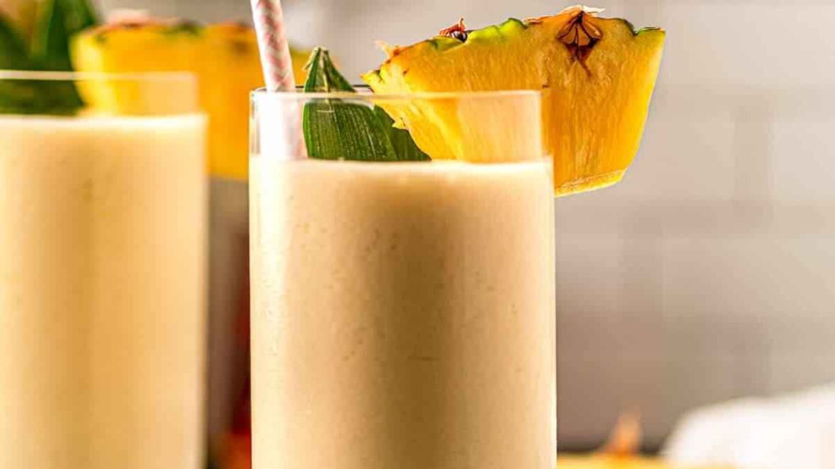 Skinny Piña Colada with Dark Rum.