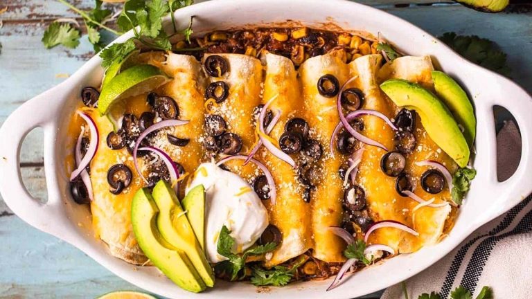 Slow Cooker Chicken Enchiladas.