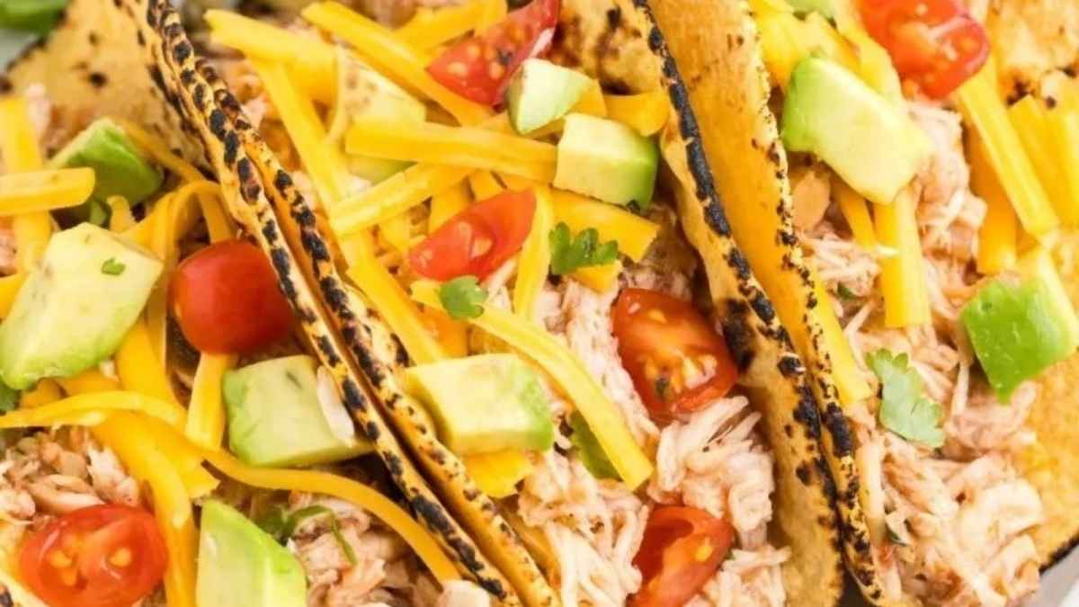 Slow Cooker Salsa Chicken.