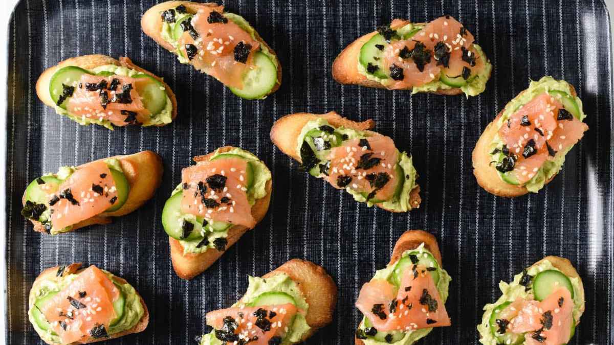 Smoked Salmon Crostini.