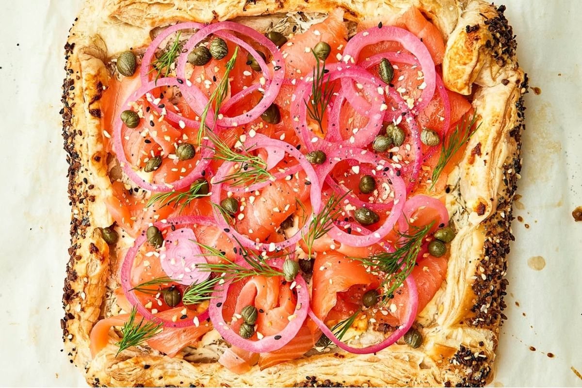 Smoked Salmon Puff Pastry Tart