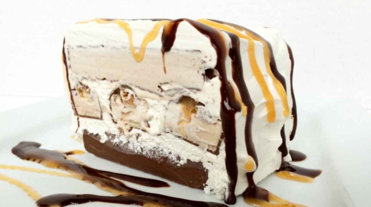 Snickers Cake! Snickers Ice Cream Bars Cake Recipe. 