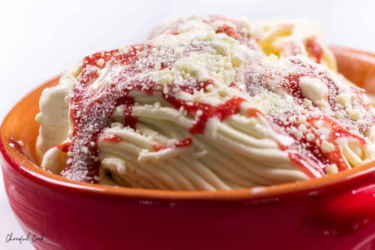 Spaghetti Ice Cream Cheerful Cook