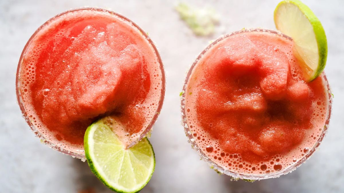 Spicy Frozen Watermelon Margarita.
