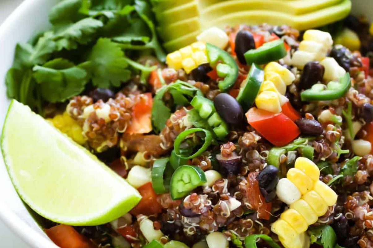 Spicy Red Quinoa Salad