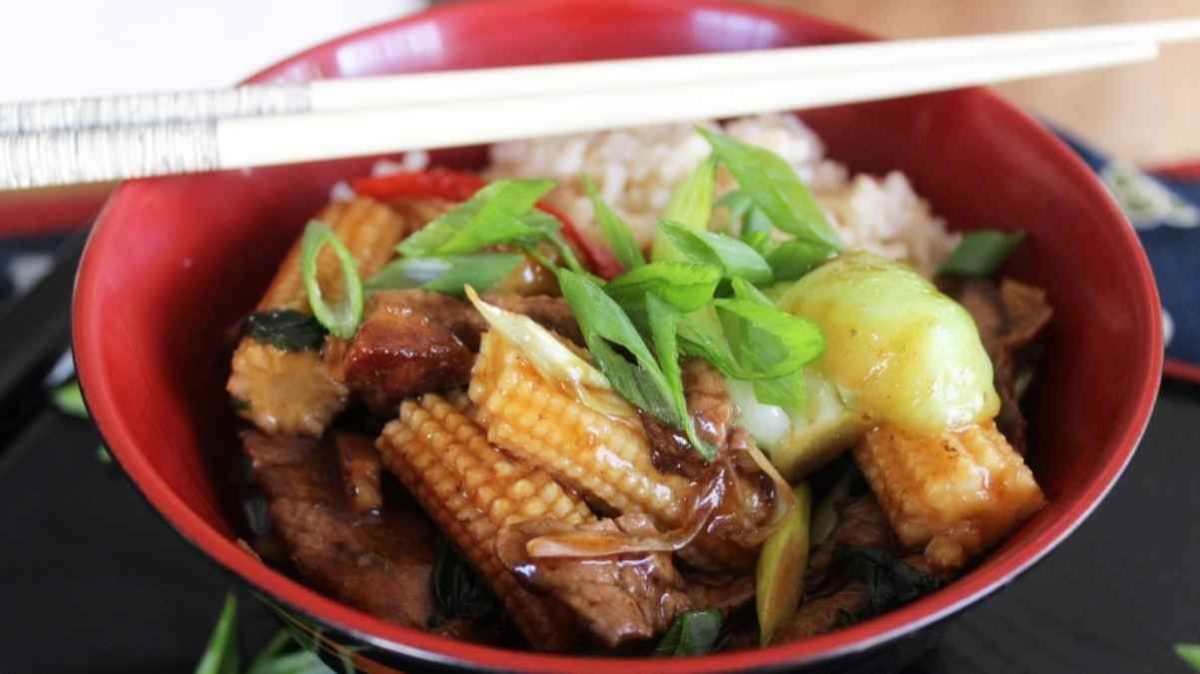 Steak And Bok Choy Stir Fry.