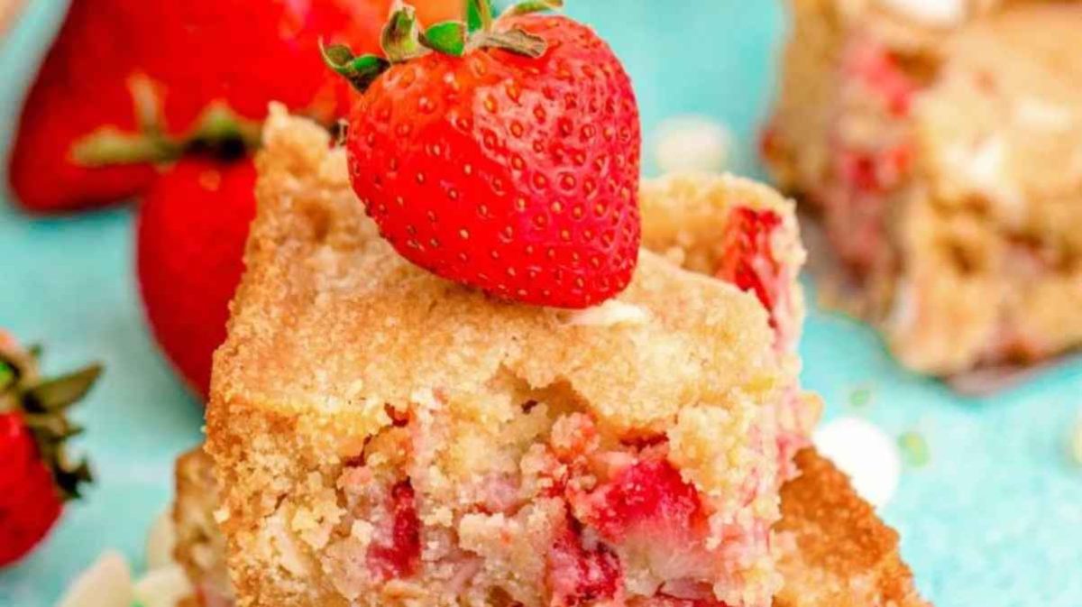 Strawberry Blondies. 
