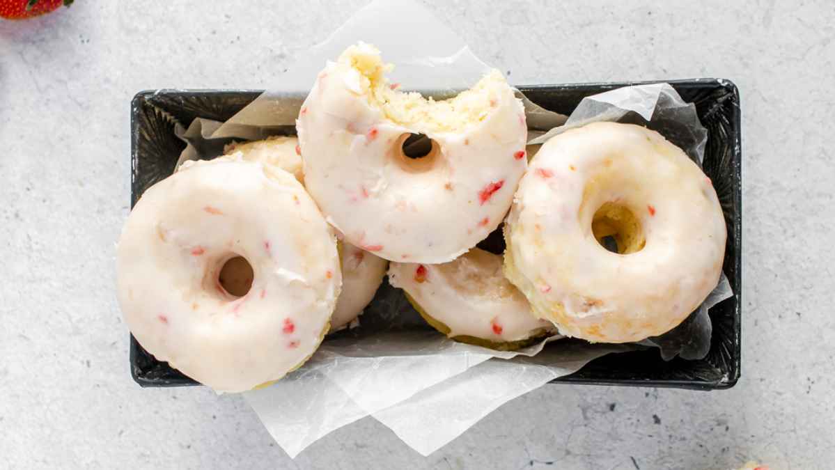 Strawberry Donuts. 