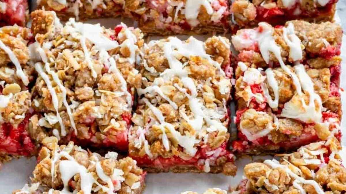 Strawberry Oatmeal Bars.