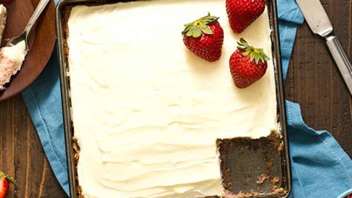 Strawberry Snack Cake. 
