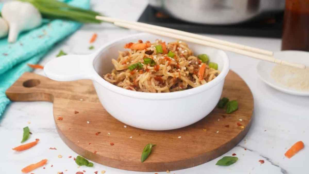 Super Easy Ground Pork Ramen.