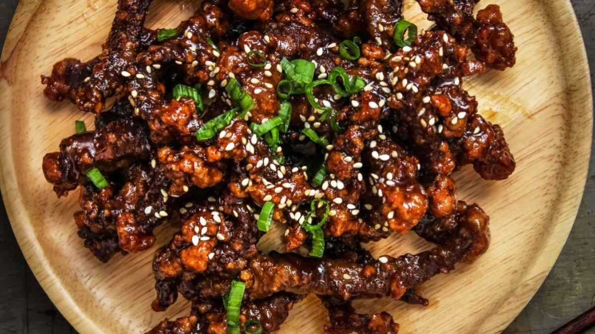Sweet And Sticky Crispy Beef.