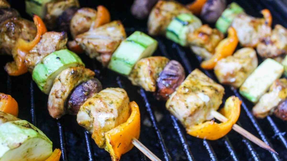 Traeger Chicken Kabobs. 