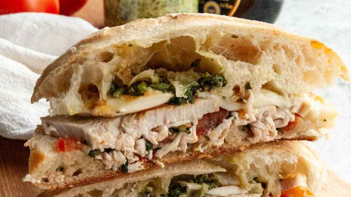 Turkey Ciabatta Sandwich. 