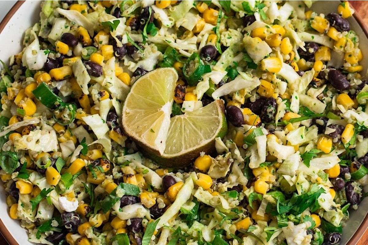 Vegan Cabbage Taco Salad With Quinoa