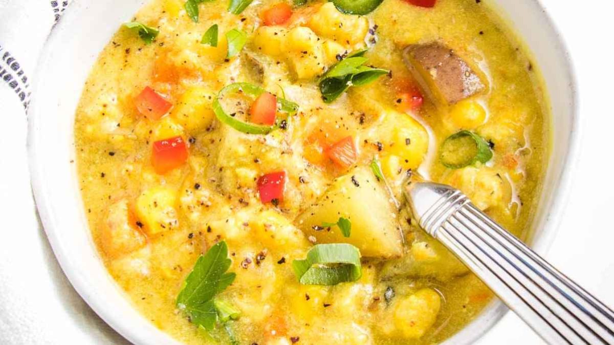 Vegan Corn Chowder Recipe.