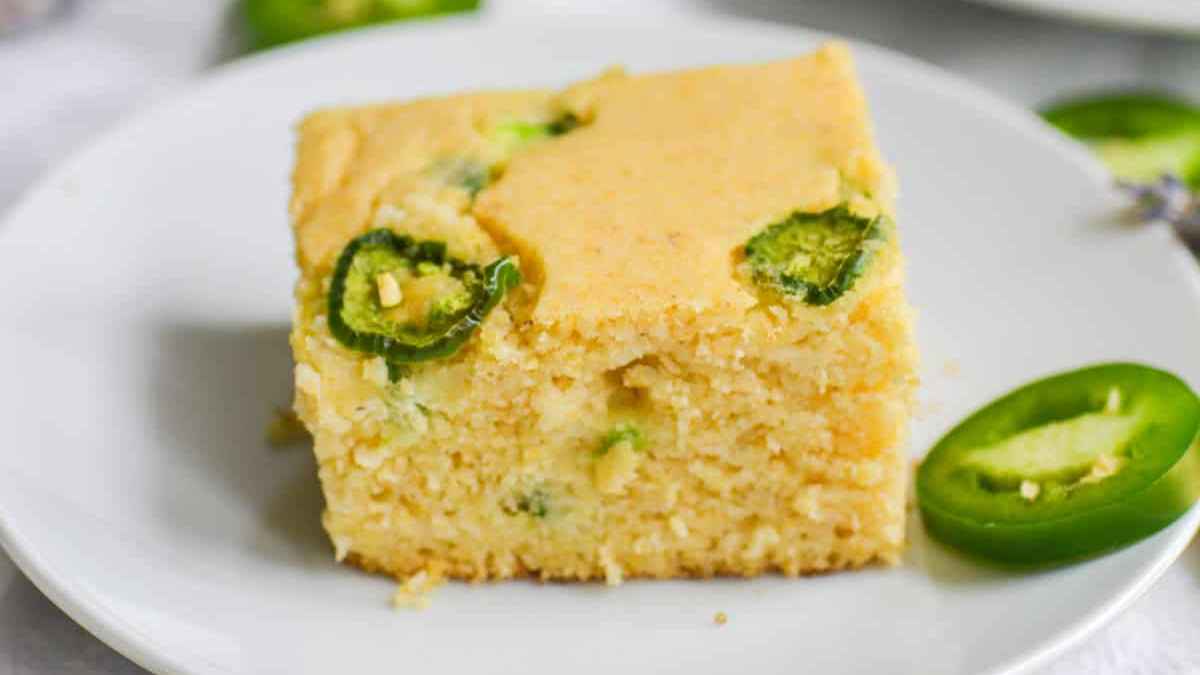 Vegan Jalapeno Cornbread Skillet. 