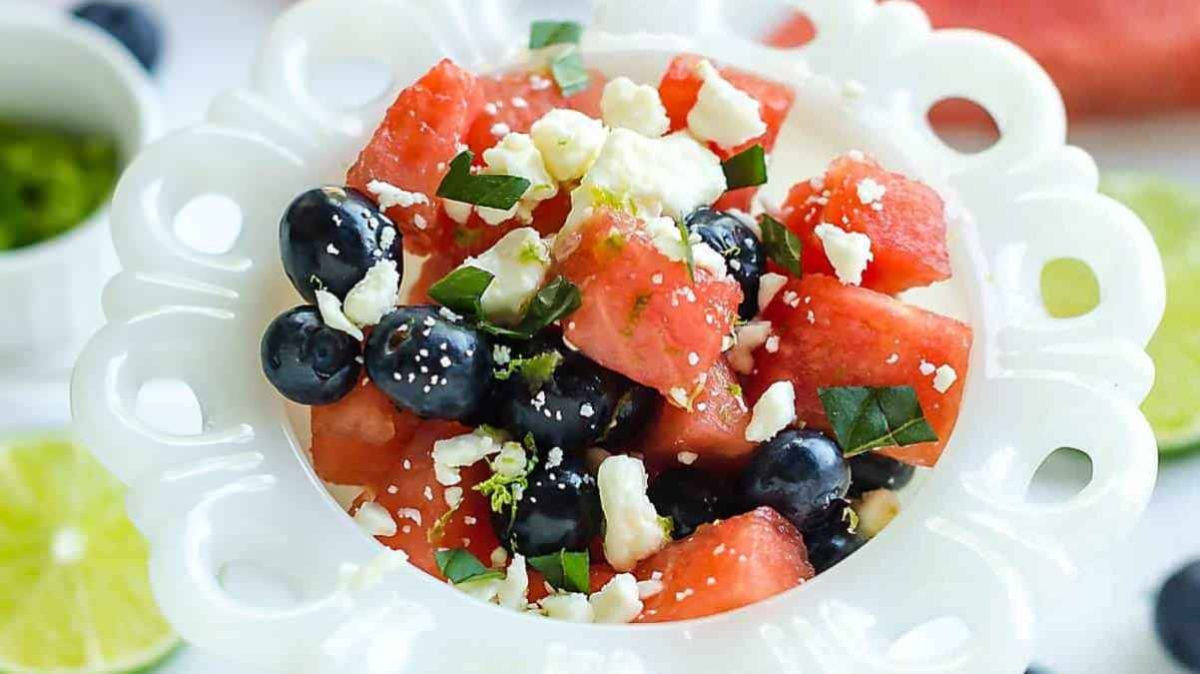 Watermelon Salad. 
