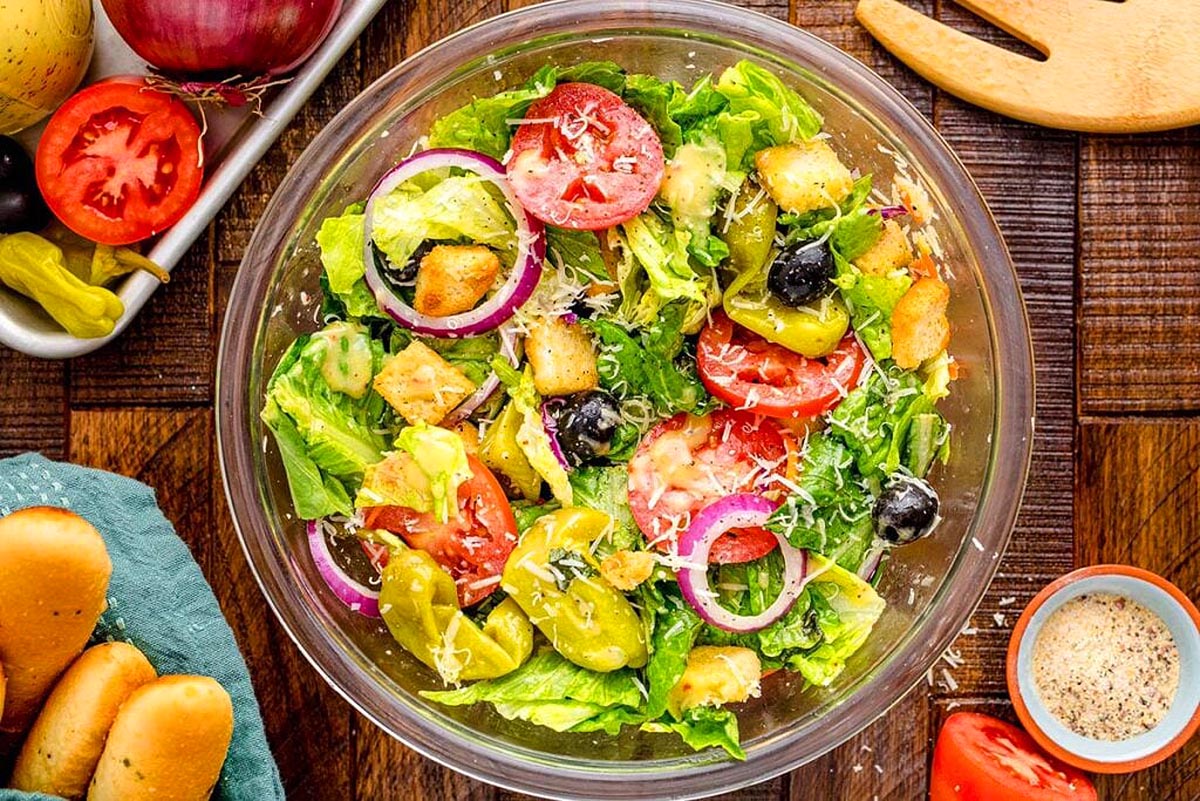 Copycat Olive Garden Salad and Dressing.
