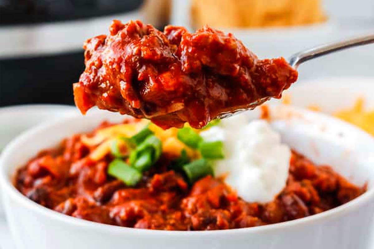 Crockpot Beef Chili. 