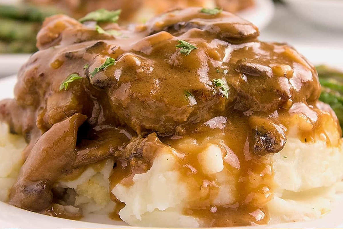 Slow Cooker Salisbury Steak. 