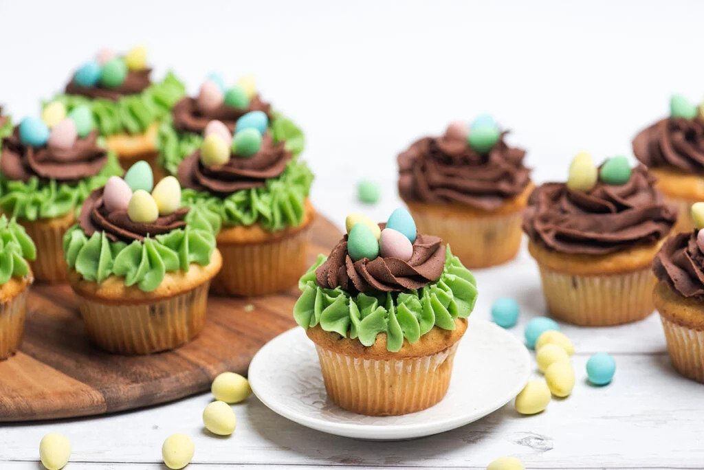 easy easter mini egg nest cupcakes