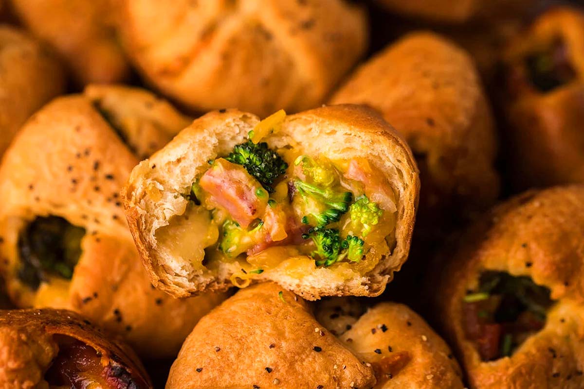 Leftover Ham, Broccoli and Cheese Crescent Cups. 